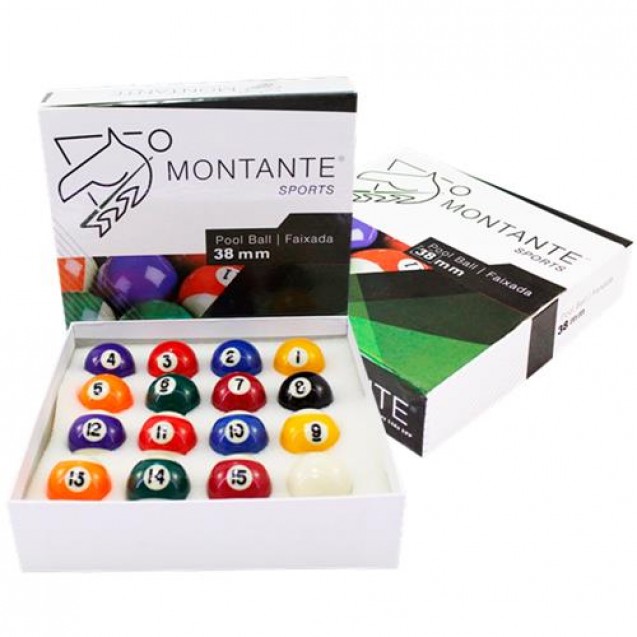 JOGO DE BOLA NUMERADA IMPORTADA MONTANTE COM FAIXAS 54,0MM