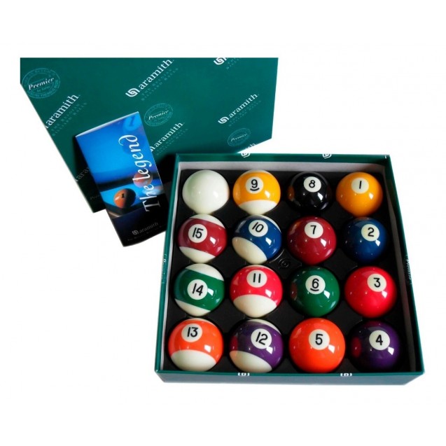 JOGO DE BOLA NUMERADA ARAMITH PREMIER 52,4MM COM FAIXAS - 16 BOLAS