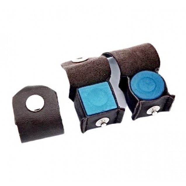 PROTETOR DE GIZ EM COURO PRETO