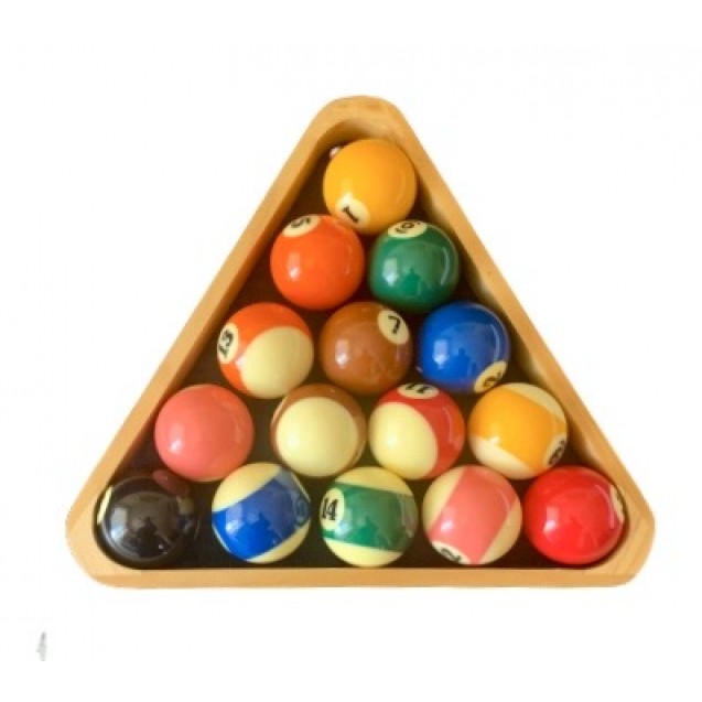 TRIÂNGULO DE MADEIRA PARA BOLAS 57,0MM / 54,0MM