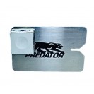 PORTA GIZ MAGNÉTICO DE CHAPA DE AÇO ESCOVADO PREDATOR