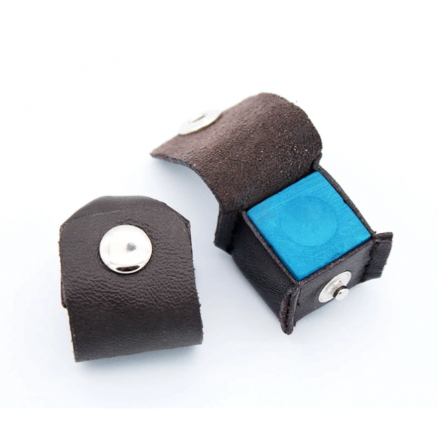 PROTETOR DE GIZ EM COURO PRETO