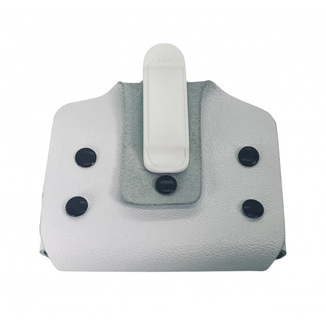SUPORTE DE GIZ EM COURO JK - BRANCO