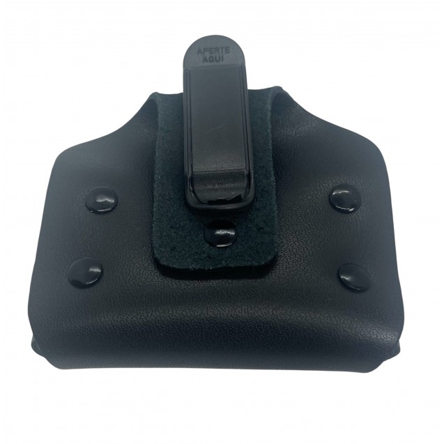 SUPORTE DE GIZ EM COURO JK - PRETO