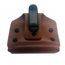 SUPORTE DE GIZ EM COURO JK - MARROM