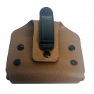 SUPORTE DE GIZ EM COURO JK - MARROM CLARO