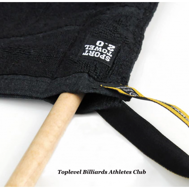 TOALHA BOLA 8 DE LUXO PARA TACO DE SINUCA